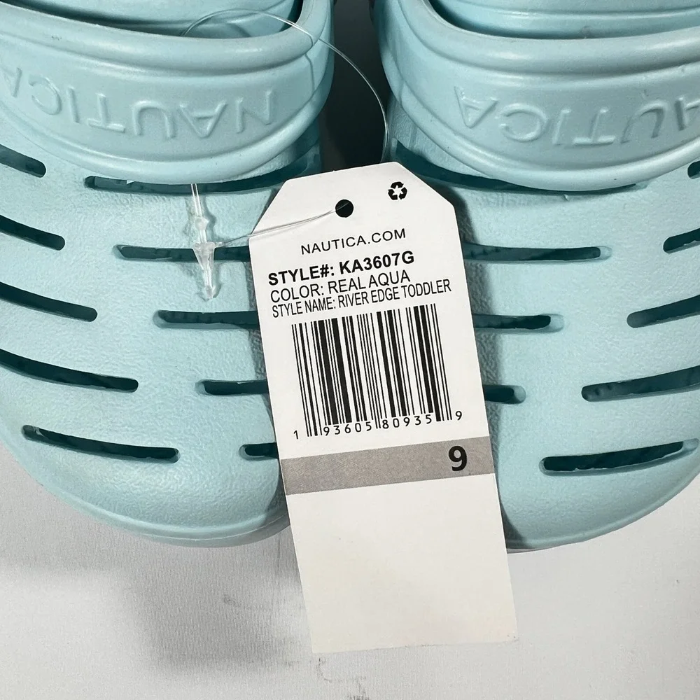 Nautica River Edge Toddler‎ Clogs Size 9 Real Aqua Blue KA3607G Water Shoes NEW